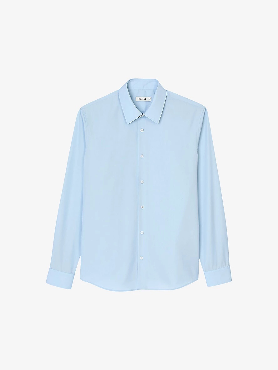 Long-sleeved regular-fit cotton shirt - 1
