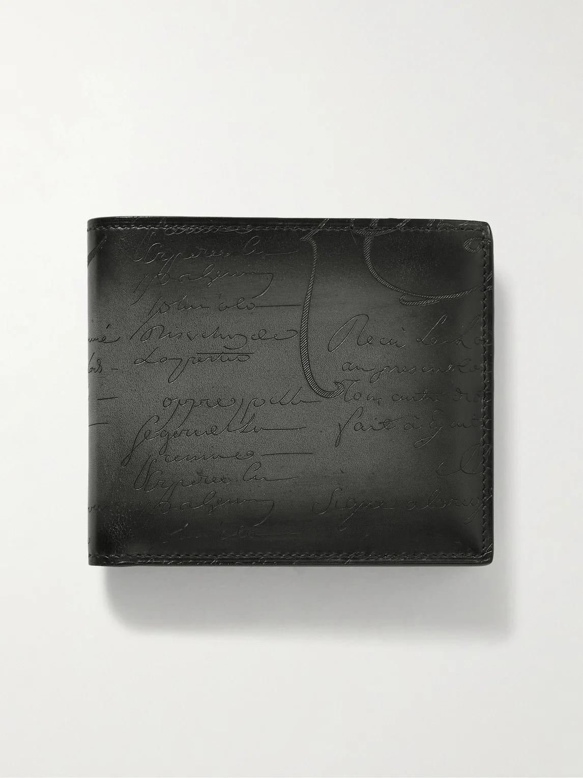 Makore Scritto Venezia Leather Billfold Wallet - 1