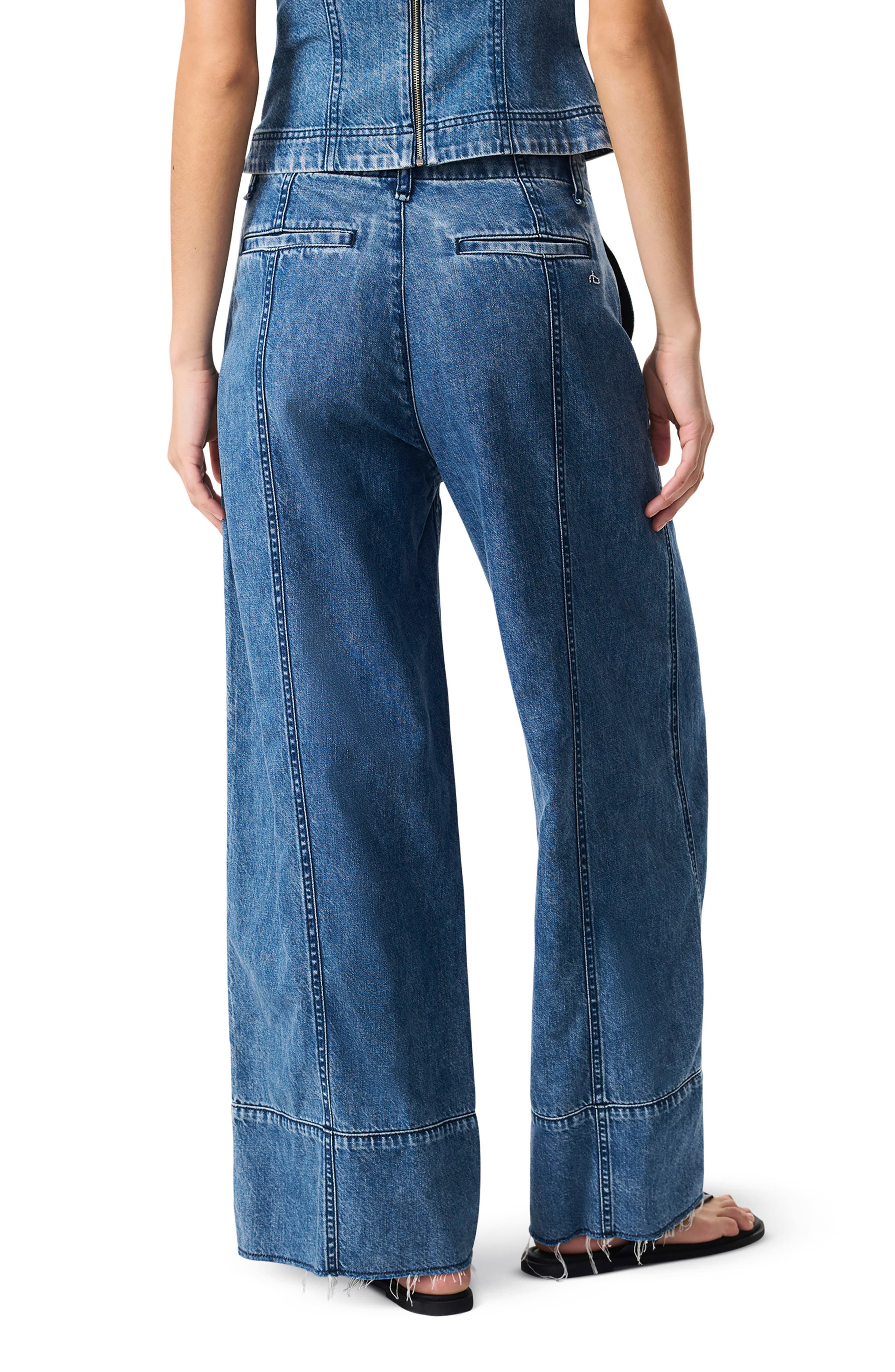 rag & bone Arianna High Waist Wide Leg Jeans in Beekman at Nordstrom - 2