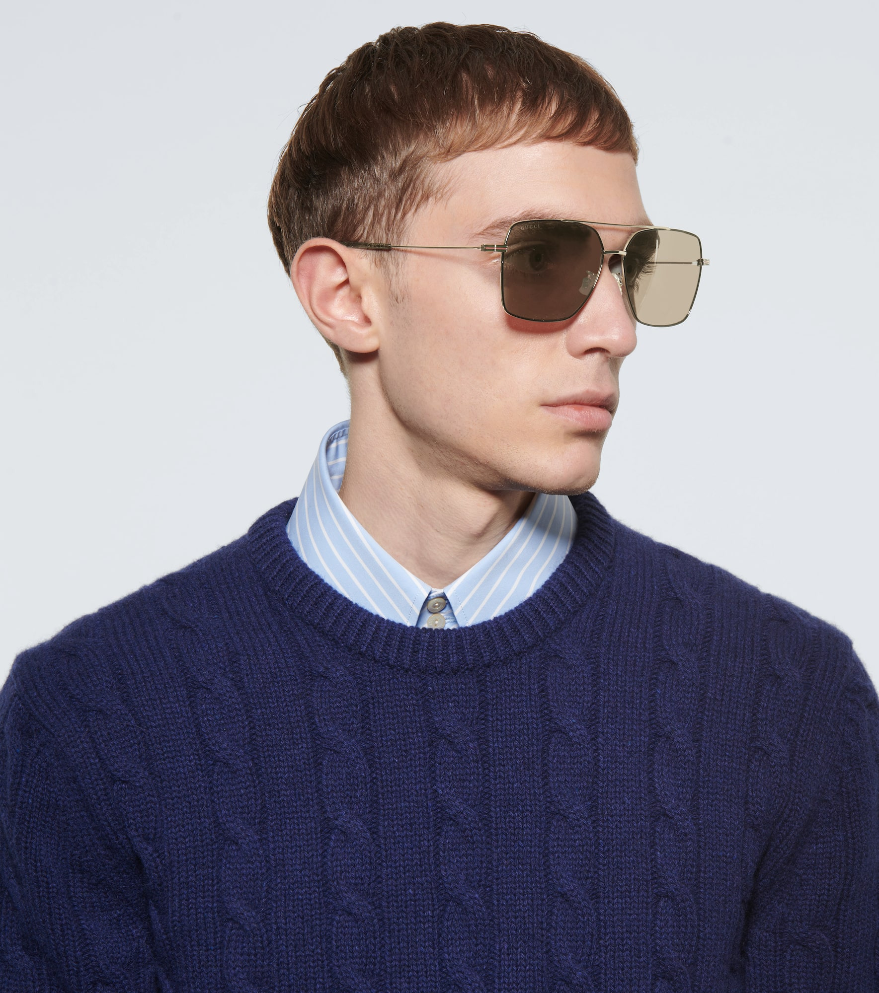 Square-frame metal sunglasses - 2