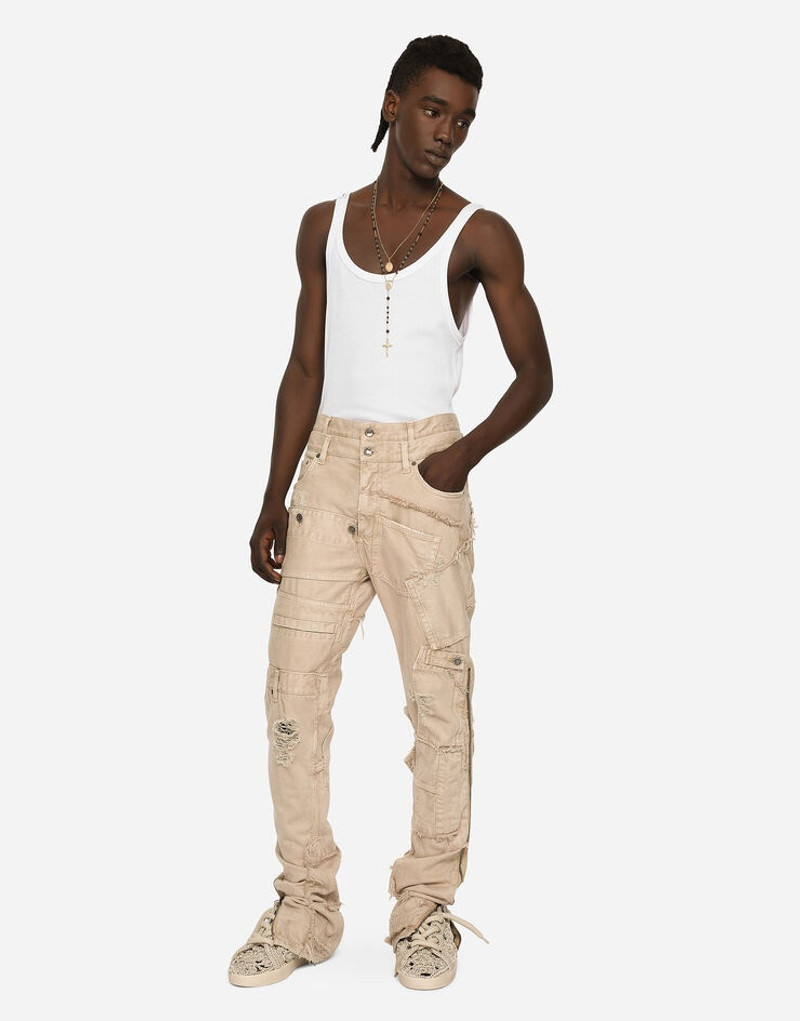 Dolce & Gabbana Overdyed patchwork denim jeans outlook