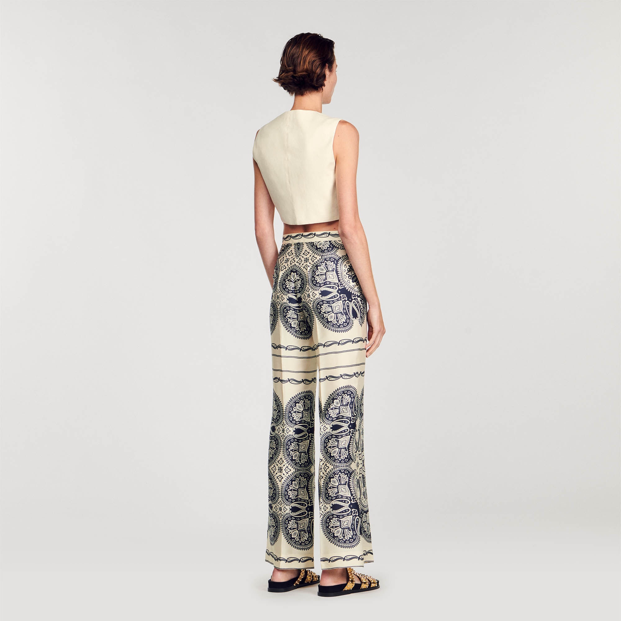 PATTERNED FLOATY TROUSERS - 6