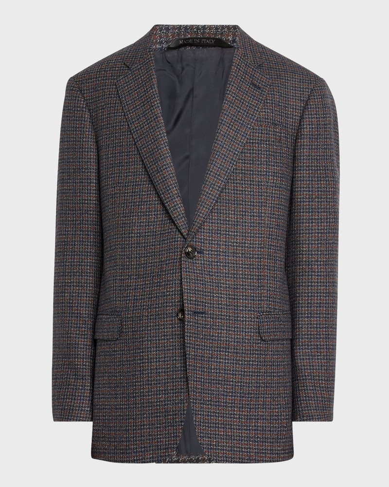 Men's Wool-Cashmere Plaid Sport Coat 1