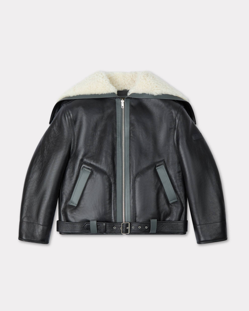 Reversible shearling blouson in lambskin leather 1