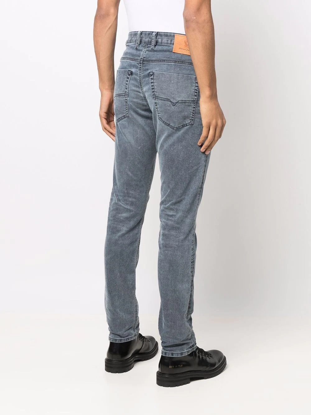 drawstring denim jeans - 4