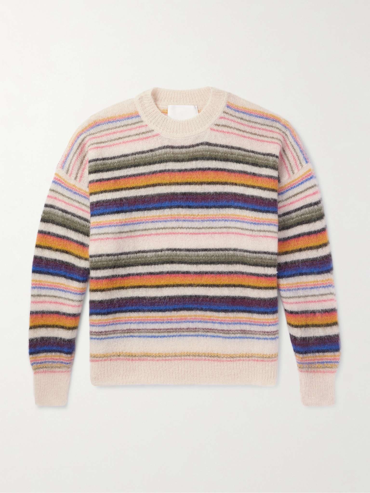 Drusselh Striped Mohair-Blend Sweater - 1