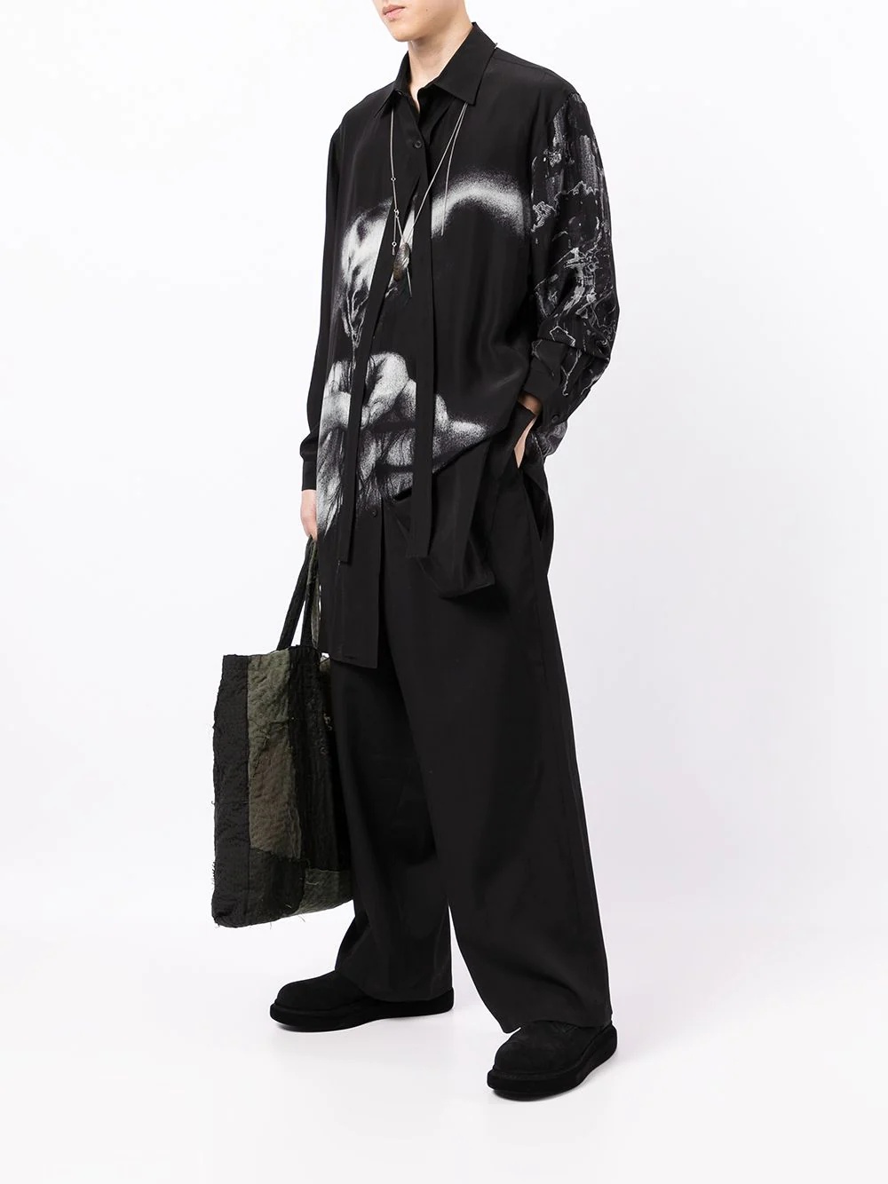 oversized graphic-print shirt - 2