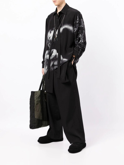 Yohji Yamamoto oversized graphic-print shirt outlook