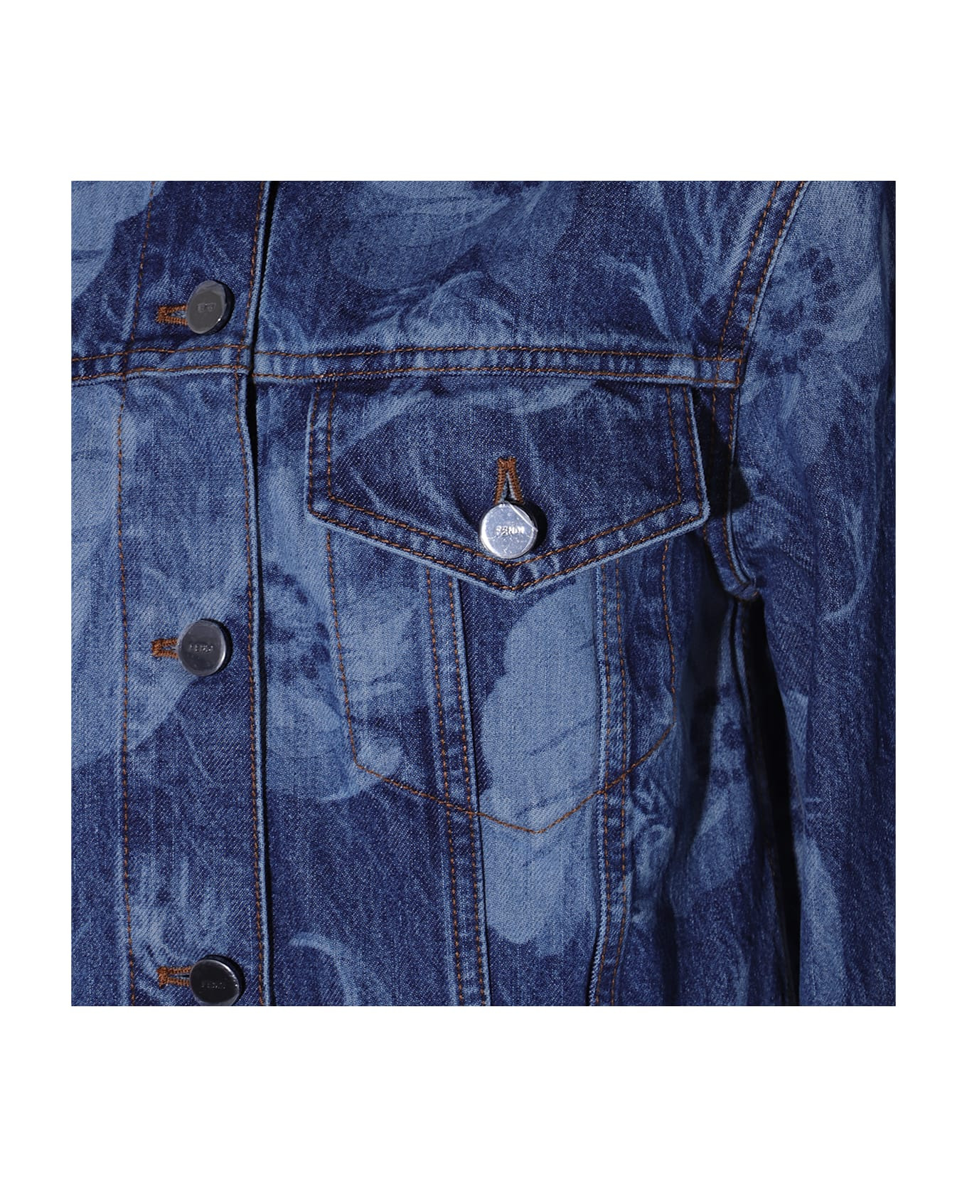 Blue Cotton Denim Jacket - 3