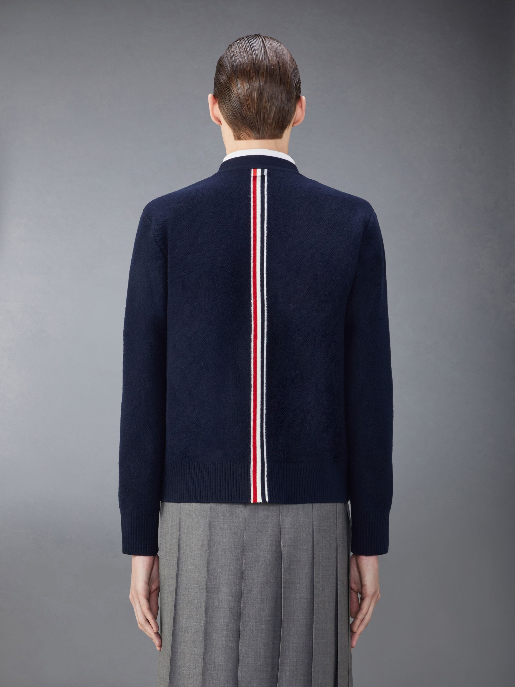 Merino Wool Washed Pique Cardigan - 2