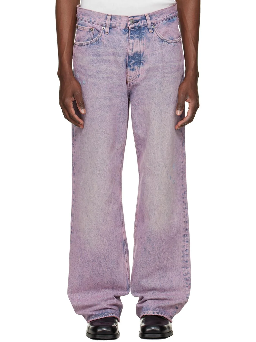 Pink Relaxed Boot Jeans - 1