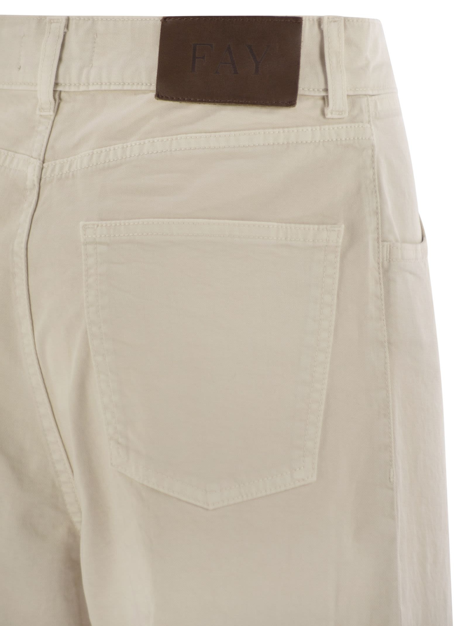 FAY - Fay Women 5-Pocket Trousers In Stretch Cotton Drill - 4