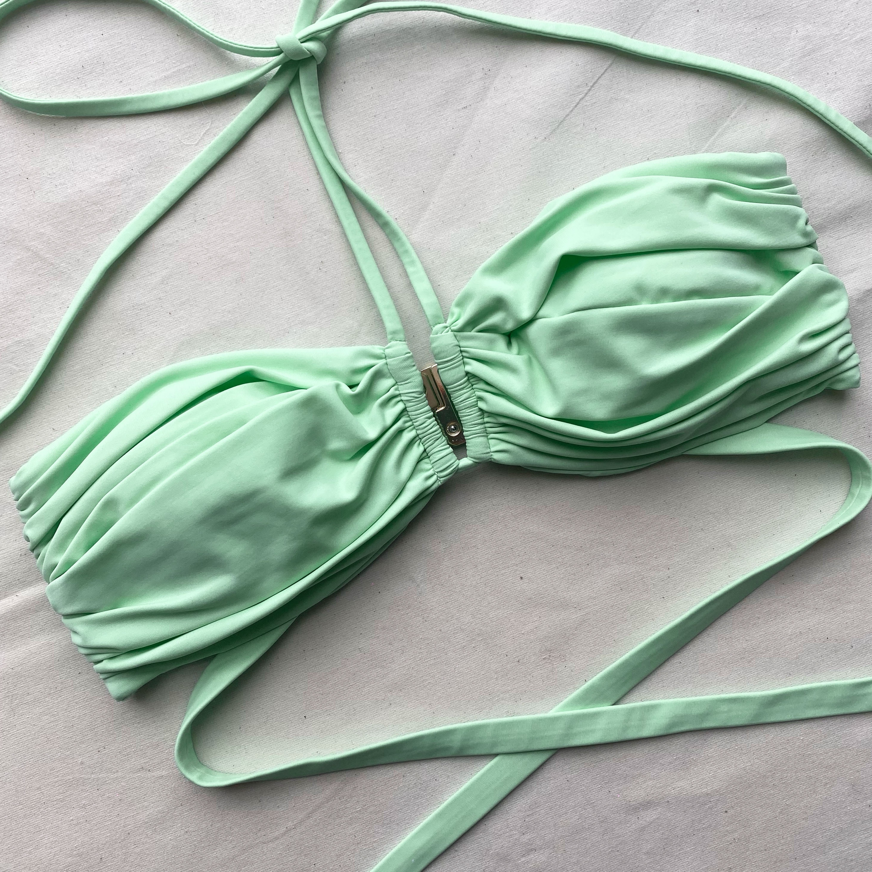 Spearmint Halter Neck Bikini Top - 4