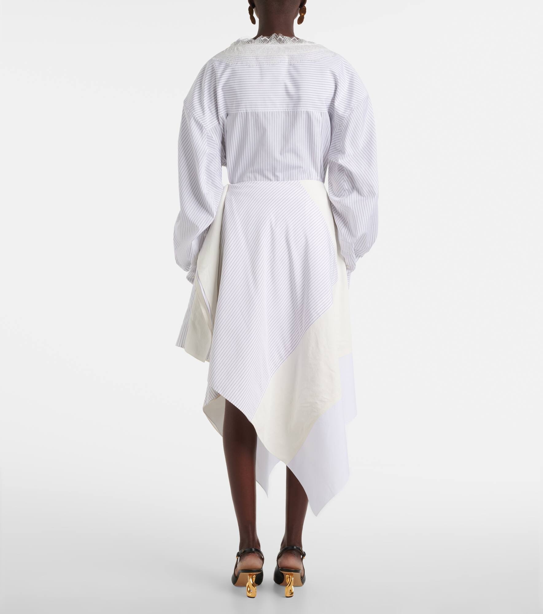 Patchwork cotton midi skirt - 3