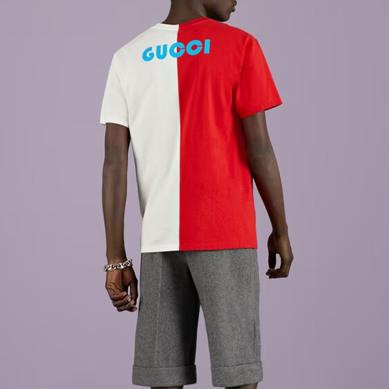 Gucci Cotton Jersey T-Shirt With Jester Clown Print 'Red White' 731506-XJE94-6374 4