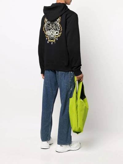 KENZO embroidered Tiger zip-up hoodie outlook