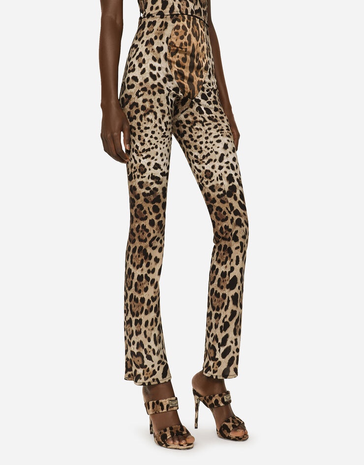 Leopard-print marquisette pants - 4