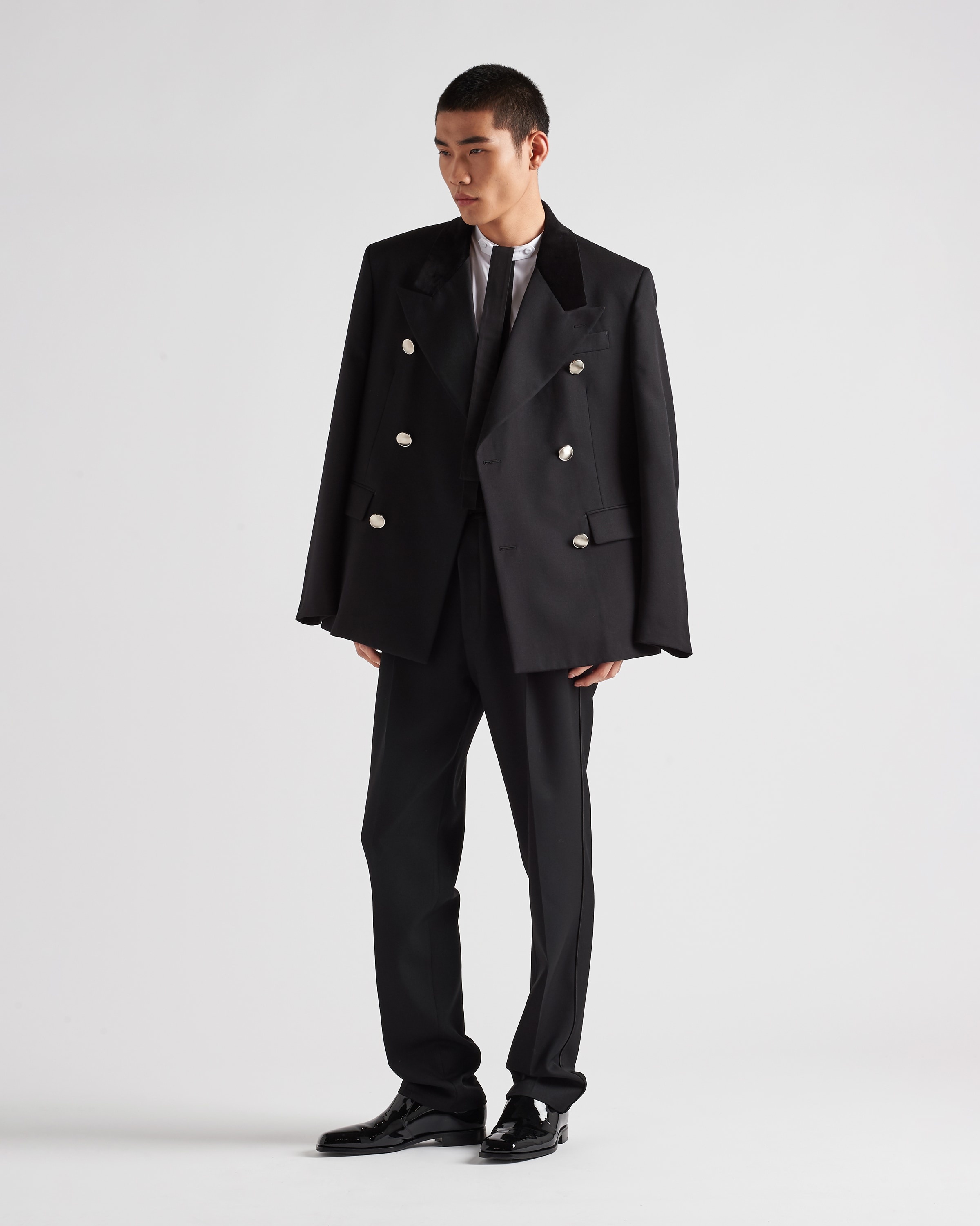 Double-breasted wool jacket - 2