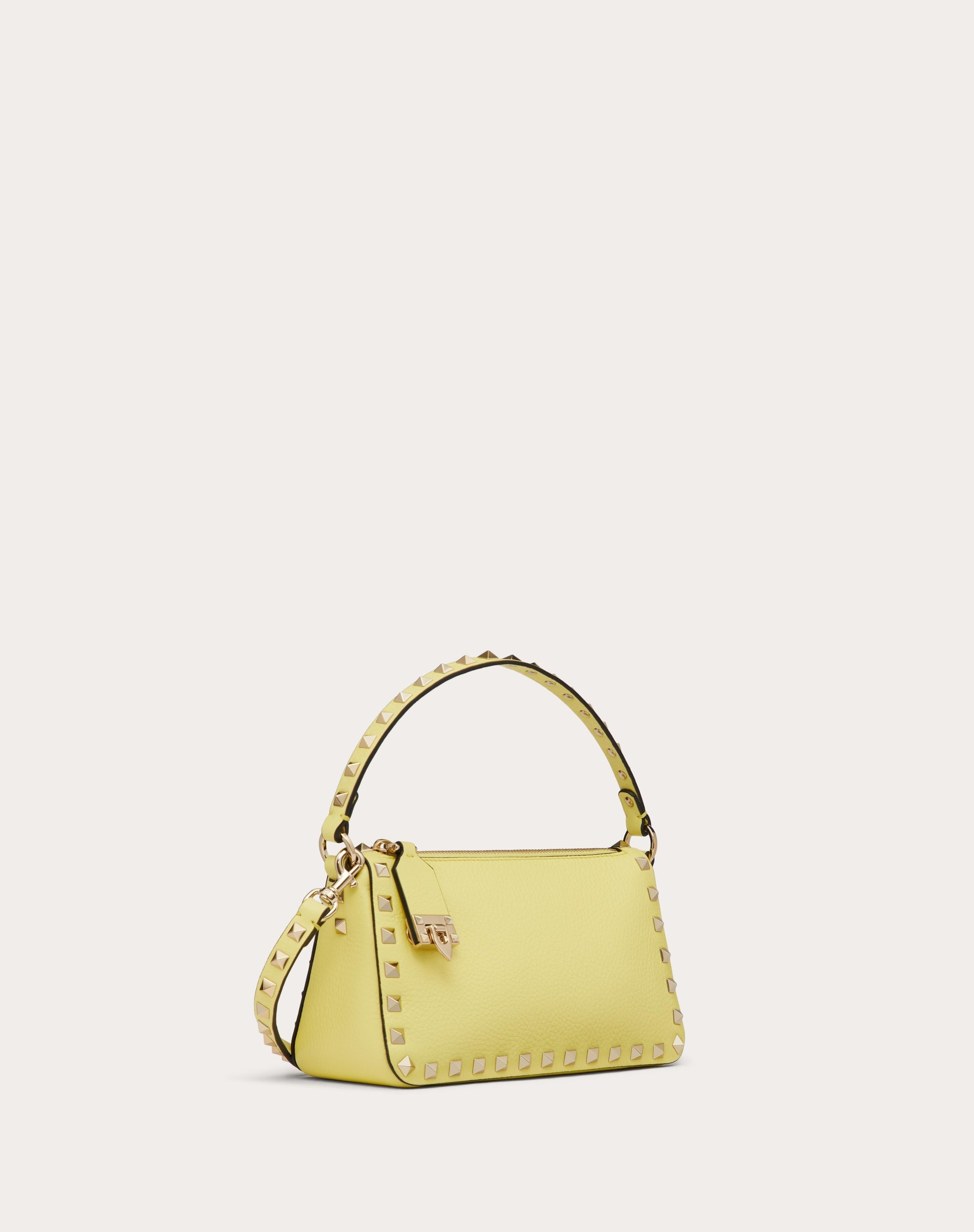 SMALL ROCKSTUD GRAINY CALFSKIN CROSSBODY BAG