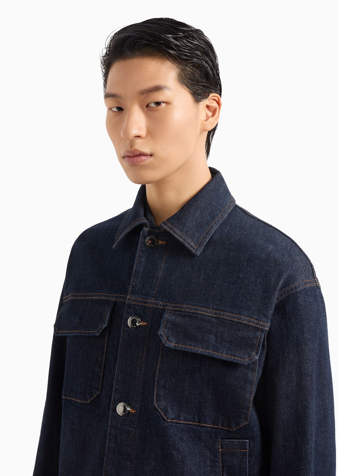 Rinse-washed denim jacket - 5