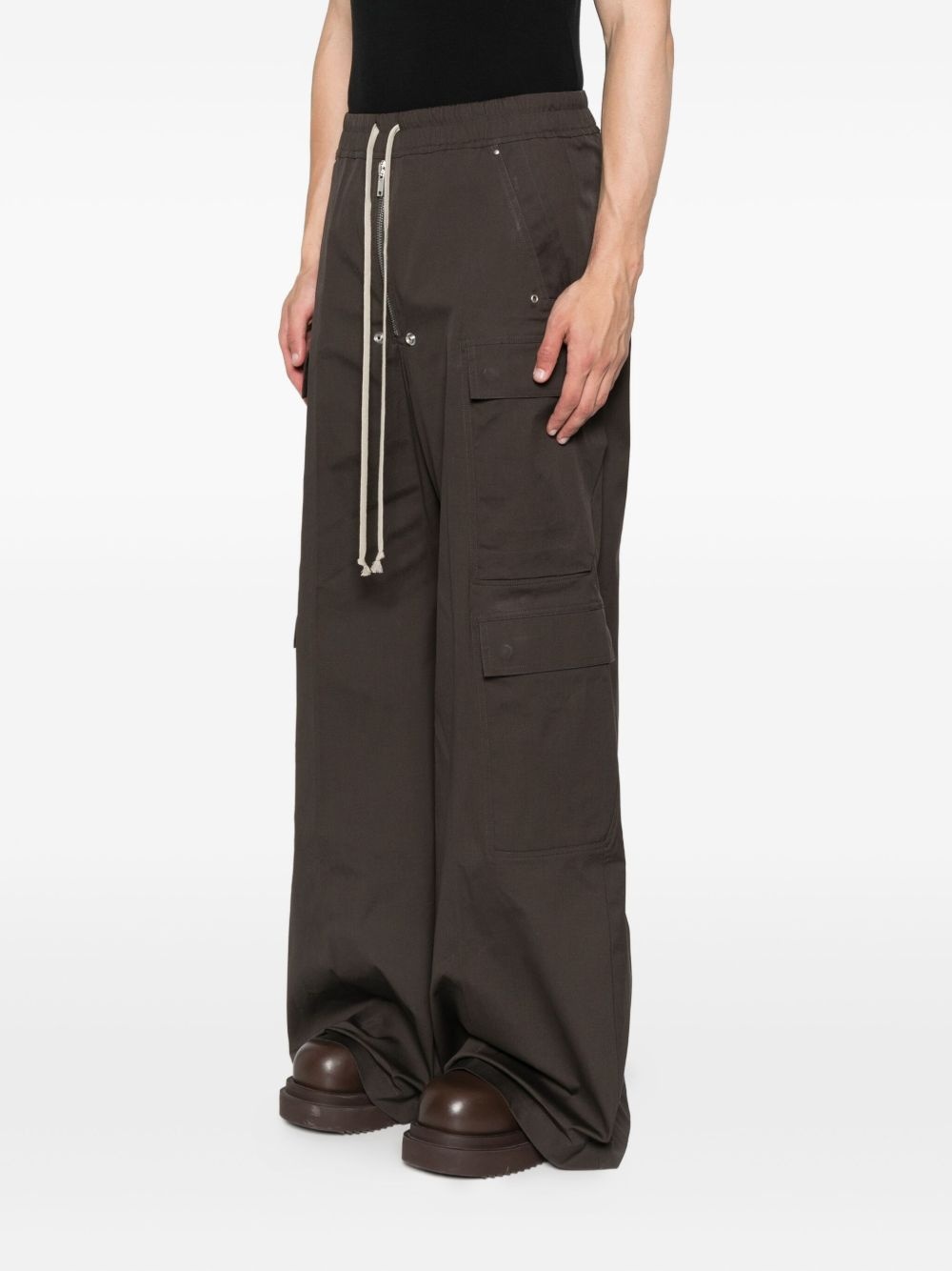 drawstring cargo trousers - 3