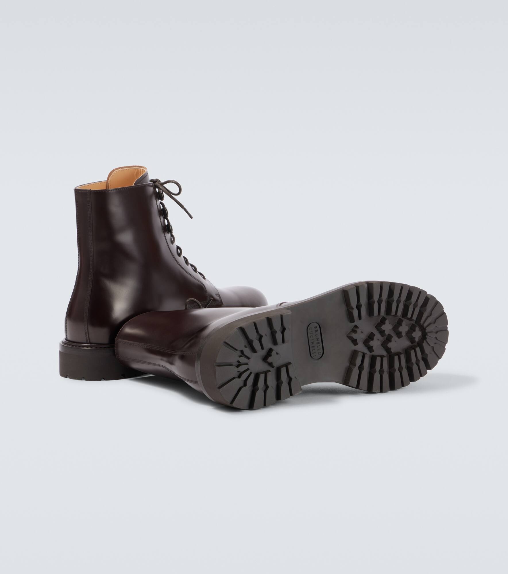 Leather lace-up boots - 7