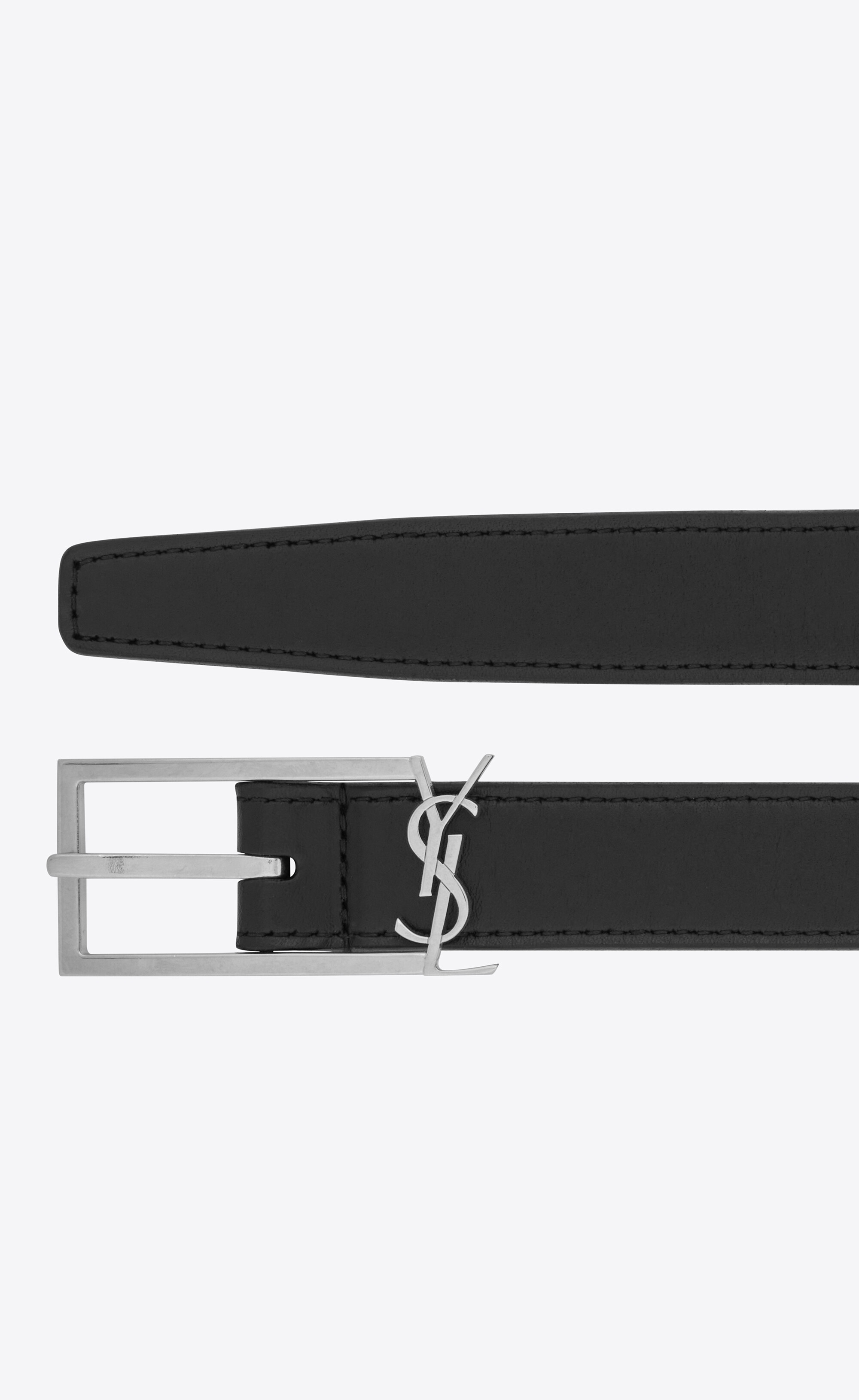 new cassandre buckle belt in smooth leather - 2