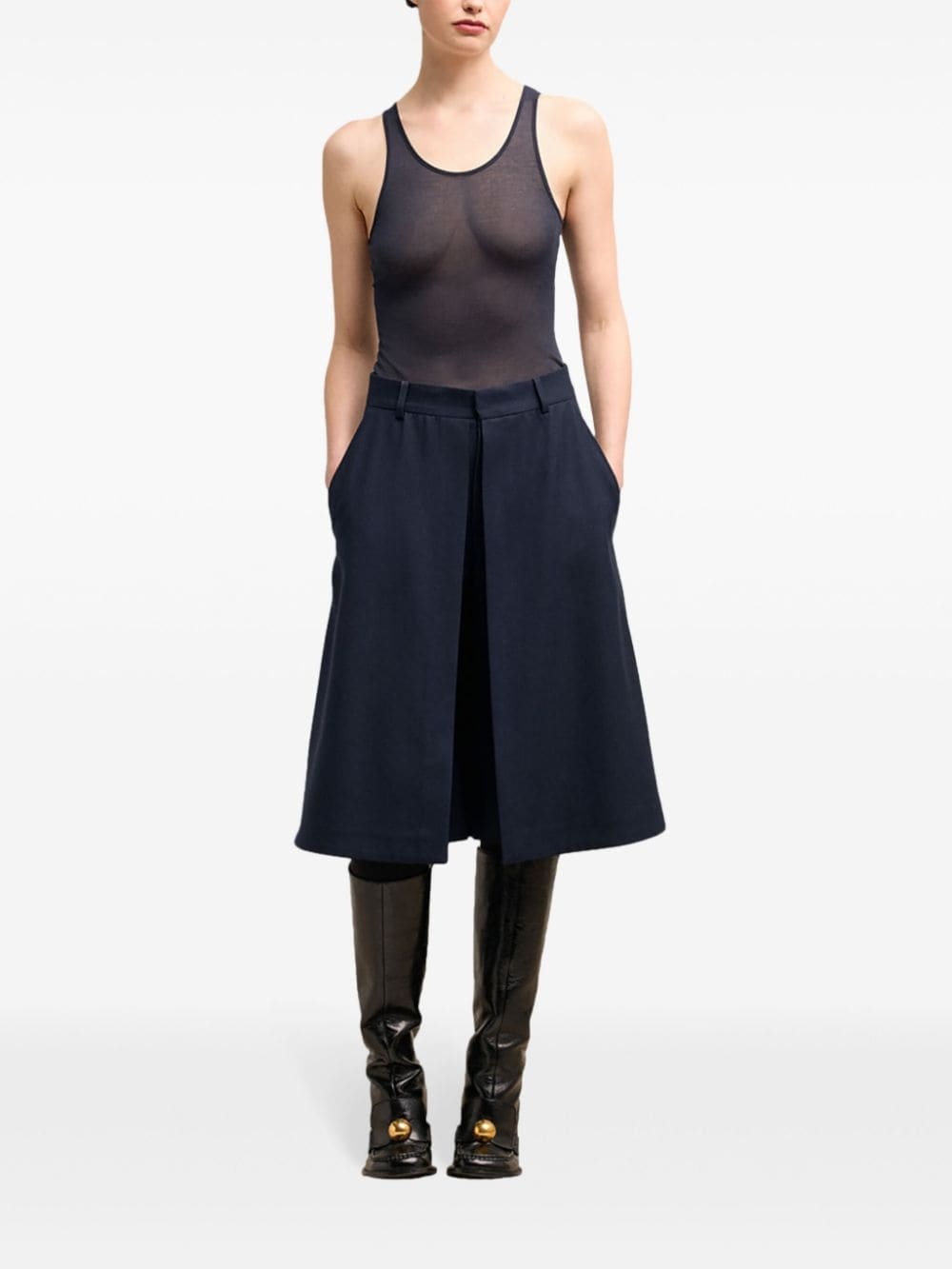 paneled knee-length shorts - 2