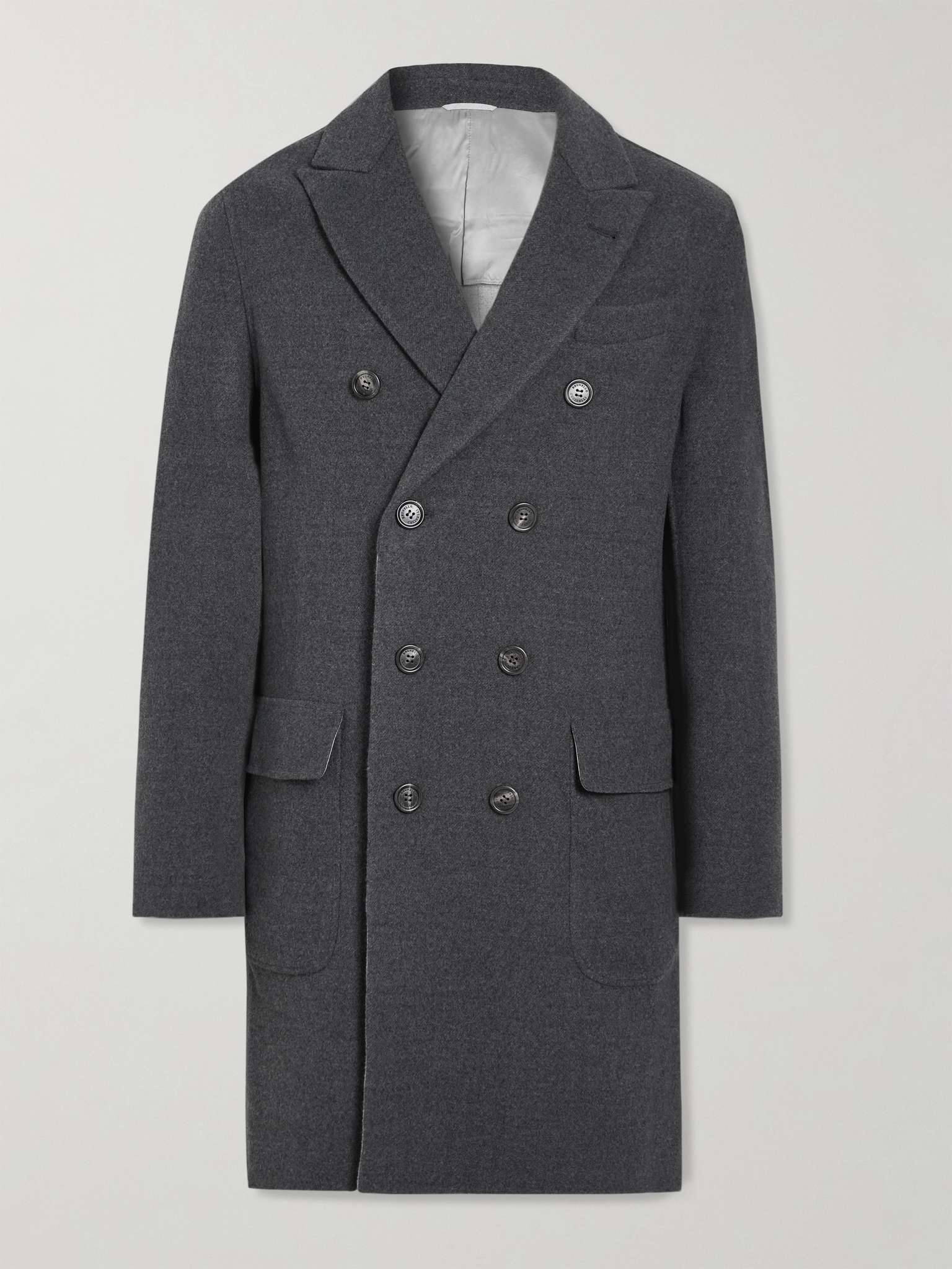 Double-Breasted Virgin Wool-Twill Coat - 1