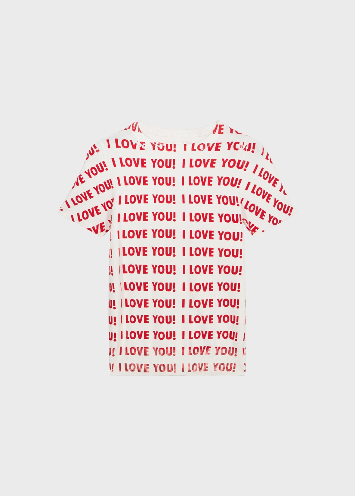 JERSEY T-SHIRT WITH I LOVE YOU! PRINT - 1