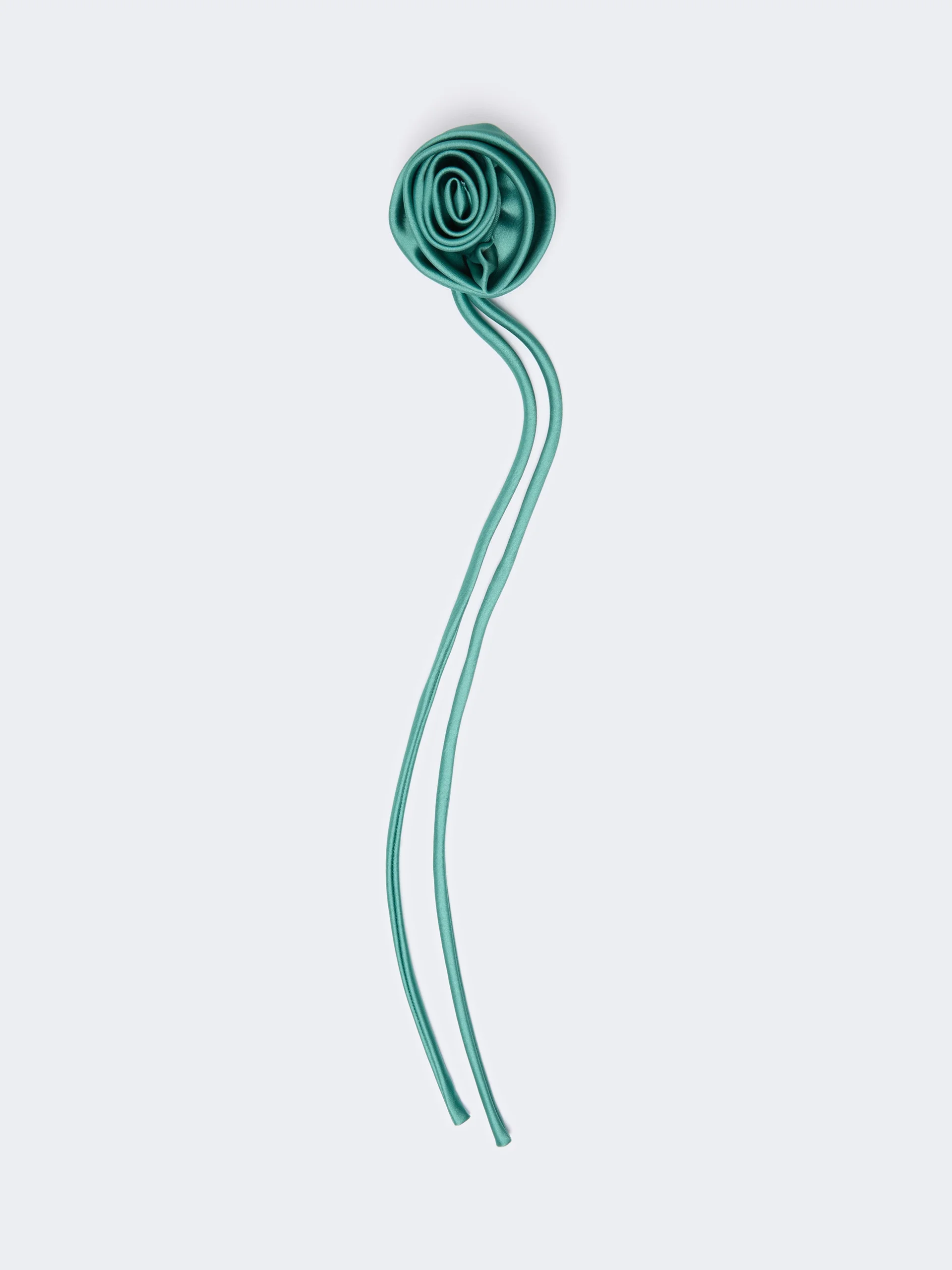 MOSCHEA Satin flower brooch - PASTEL GREEN - 1