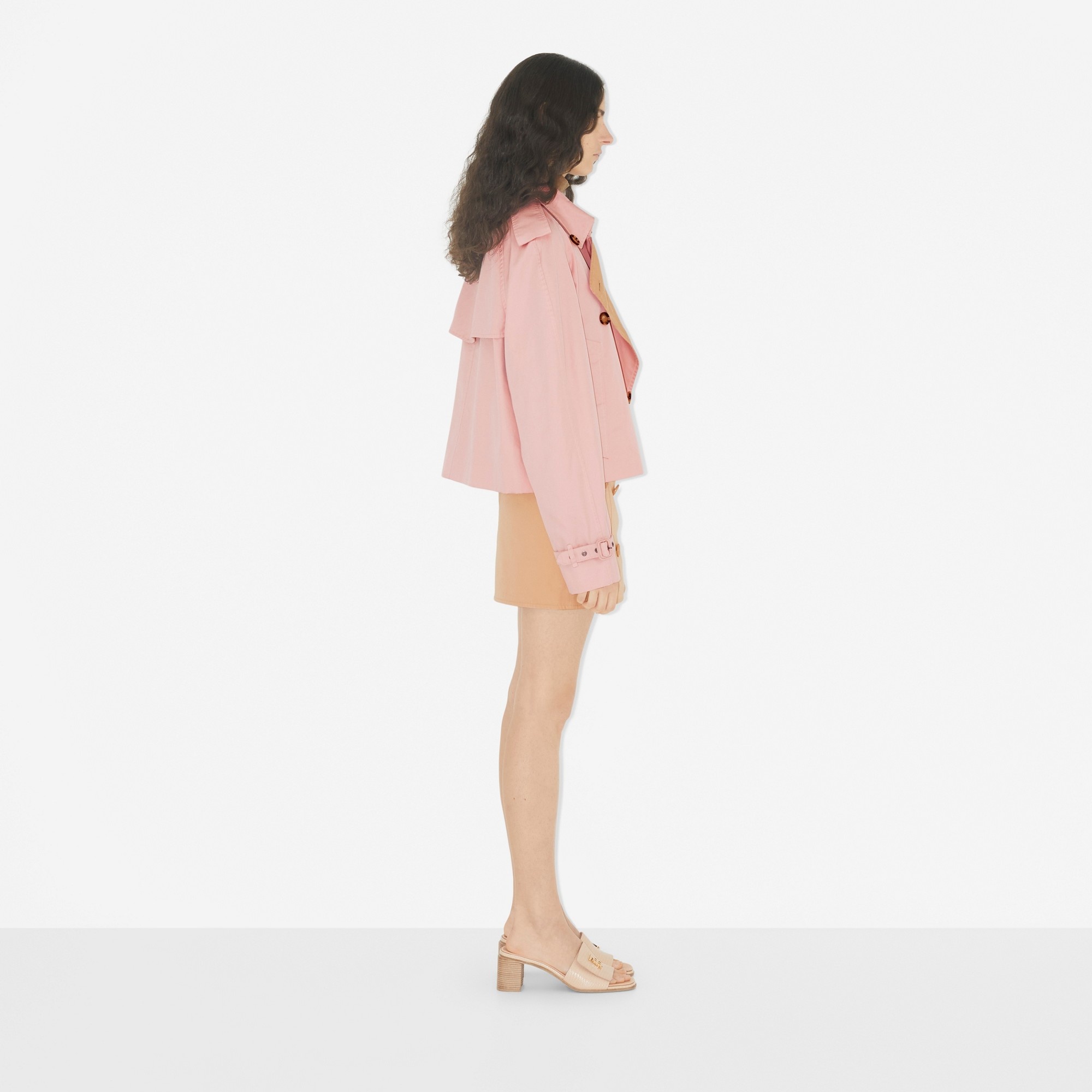 Cotton Gabardine Trench Mini Skirt - 3