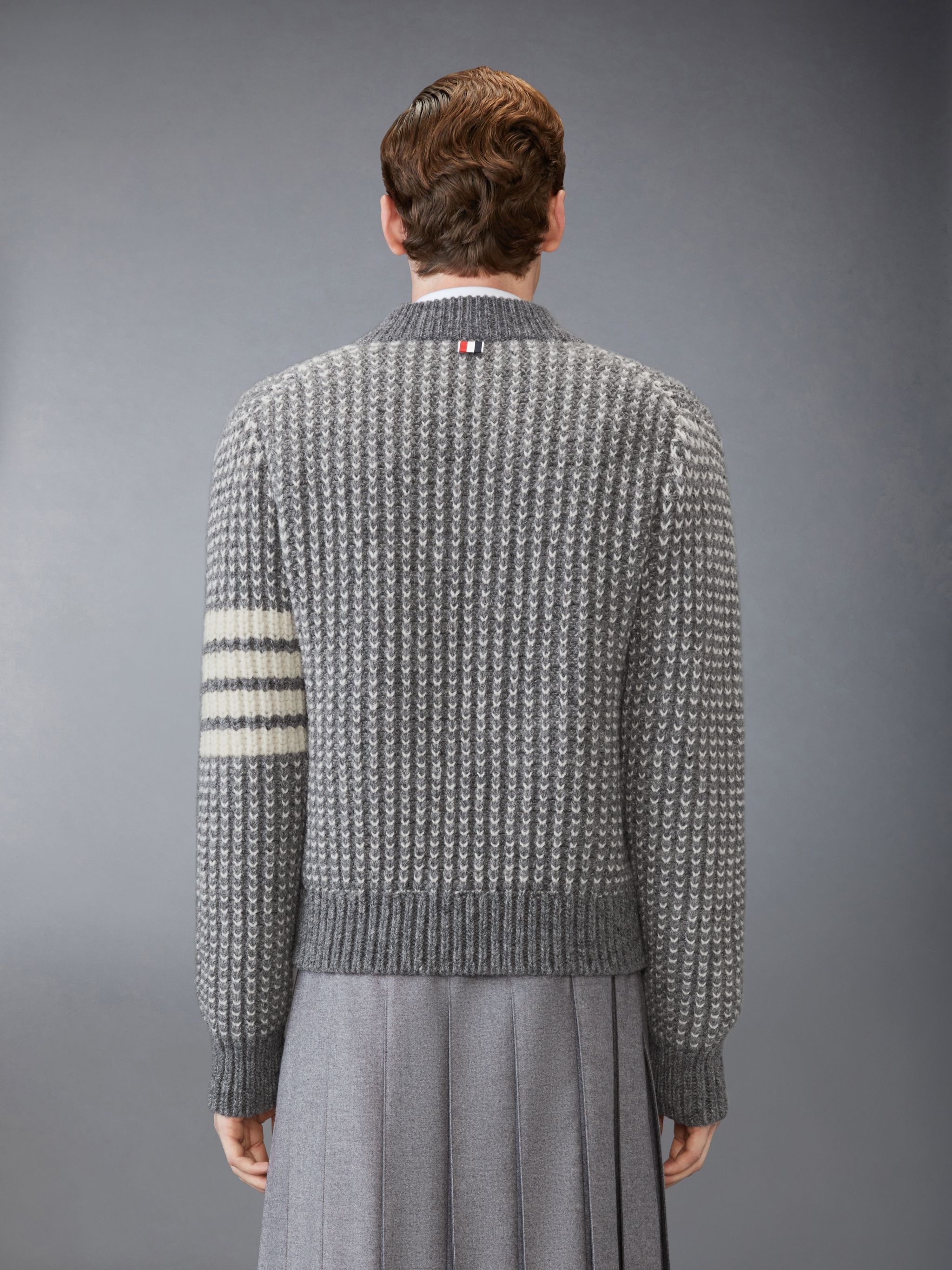 Irish Wool 4-Bar Bomber Jacket - 2