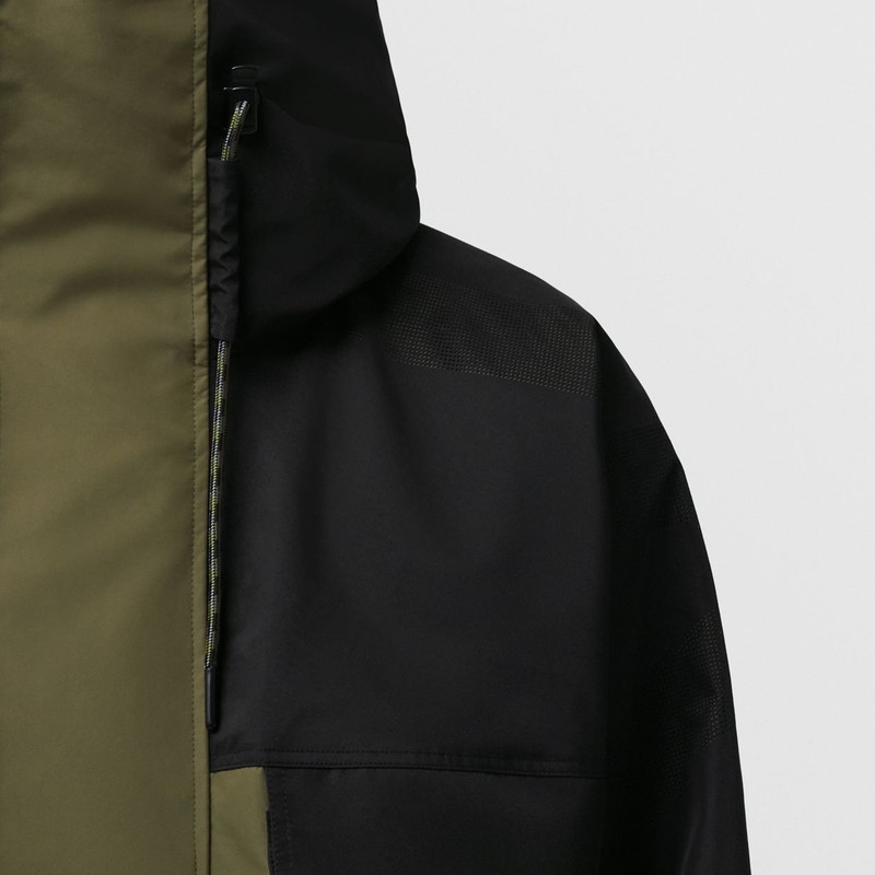 Perforated Logo Two-tone Parka 3