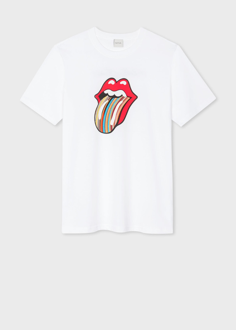 The Rolling Stones x Paul Smith - 'Signature Stripe' Tongue Logo T-Shirt 1