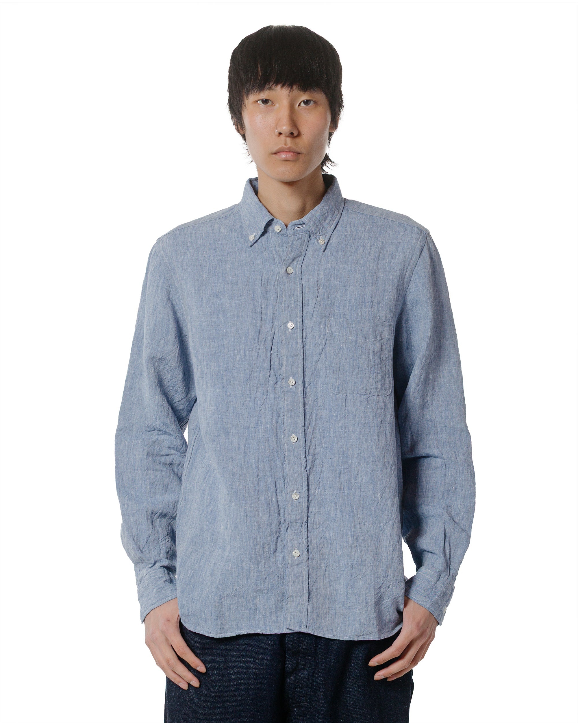 B.D. 1/40 Linen Chambray Blue - 2
