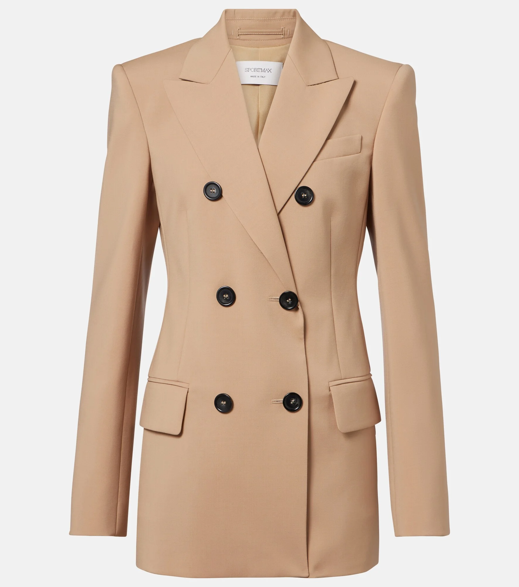 Double-breasted virgin wool blazer - 1