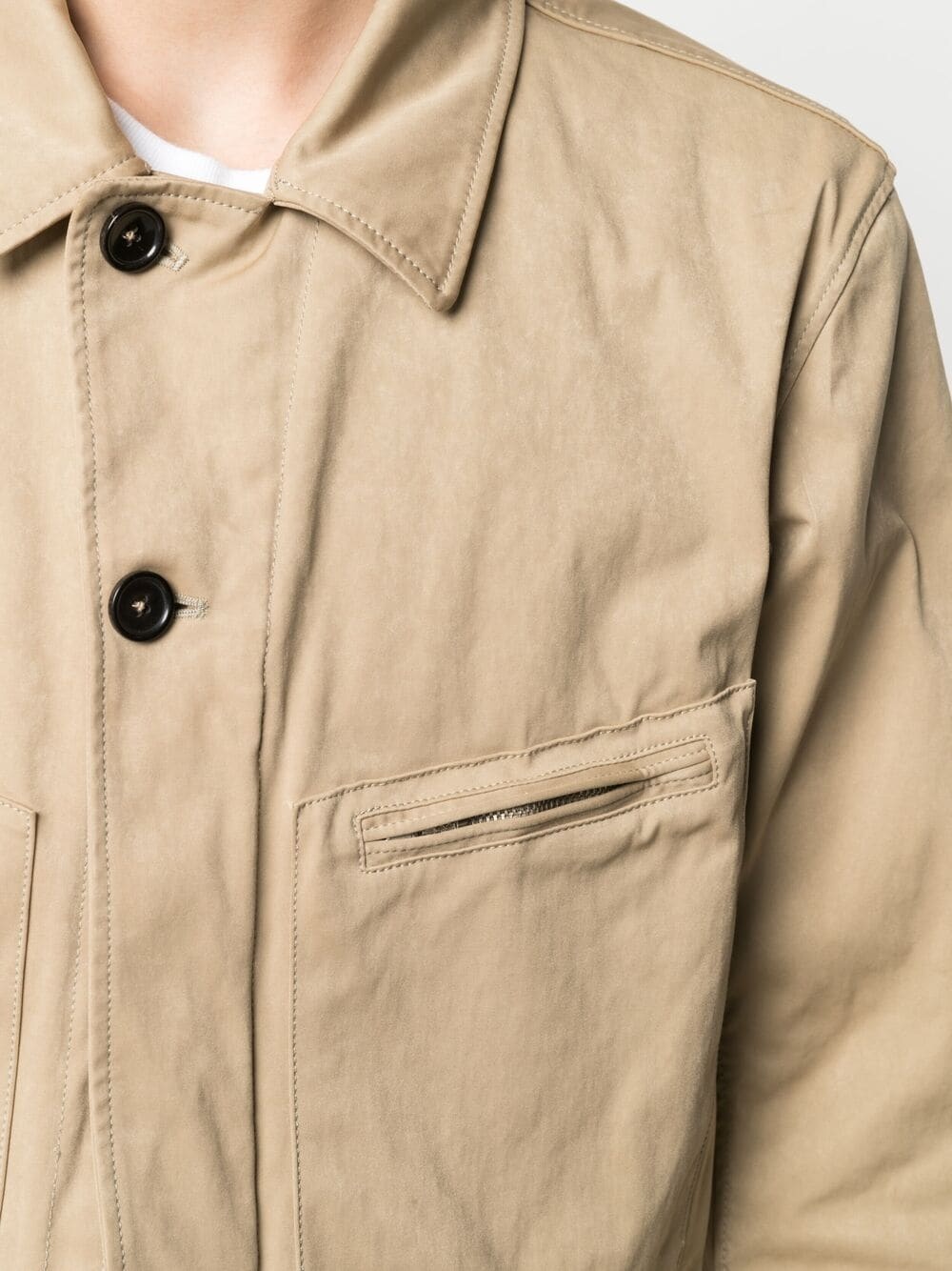 two-pocket cotton lightweight jacket - 5