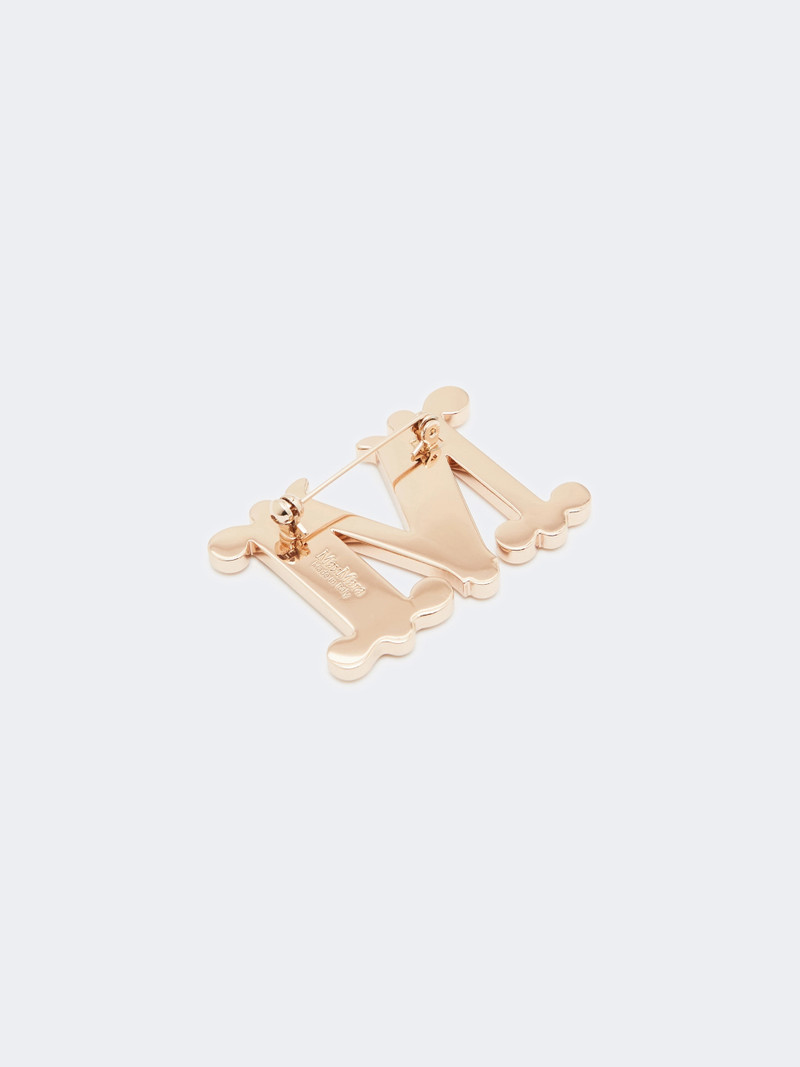 Max Mara BATH2 Crystal-adorned Monogram brooch - PINK outlook