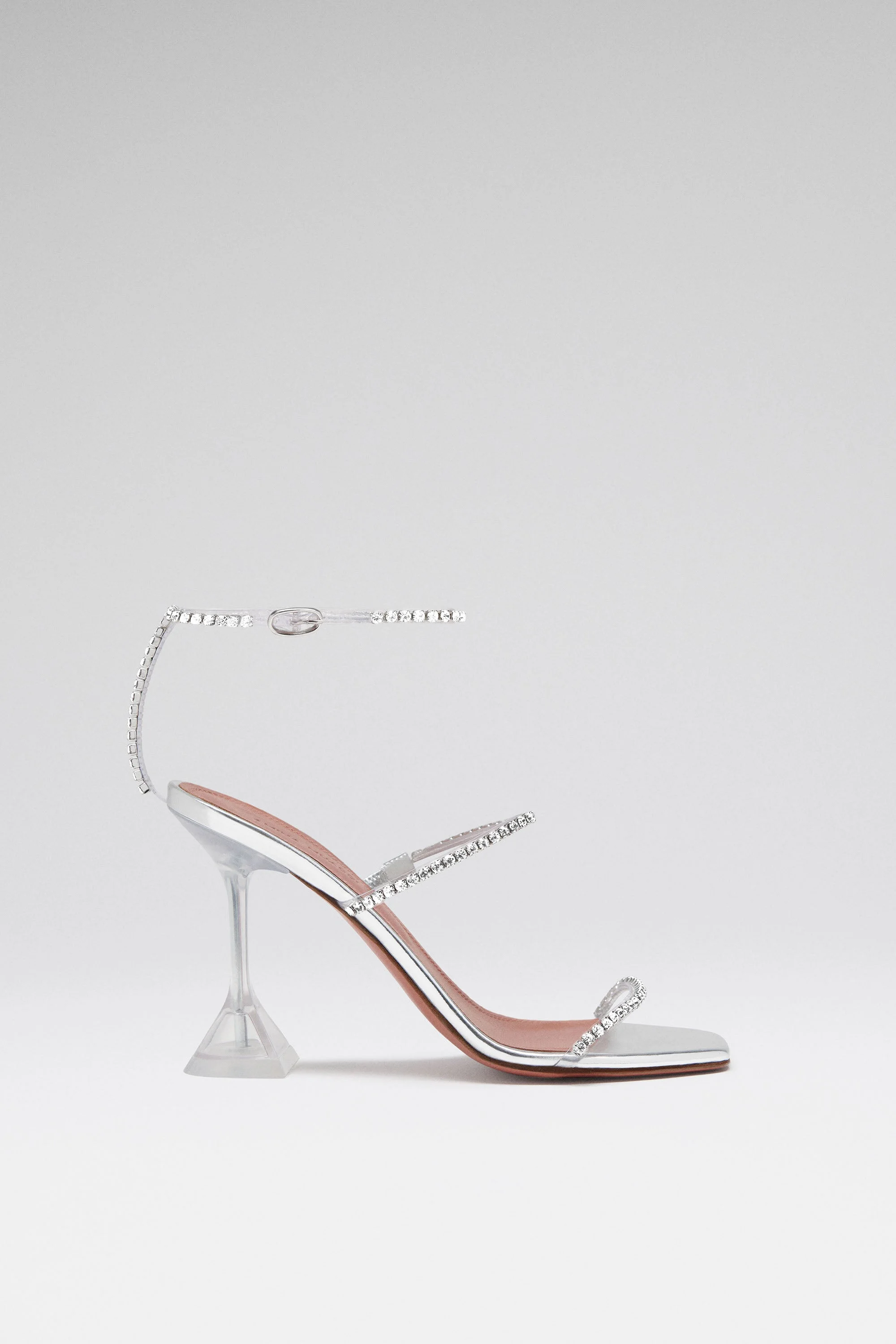 GILDA GLASS SANDAL TRANSPARENT PVC AND WHITE CRYSTALS - 1