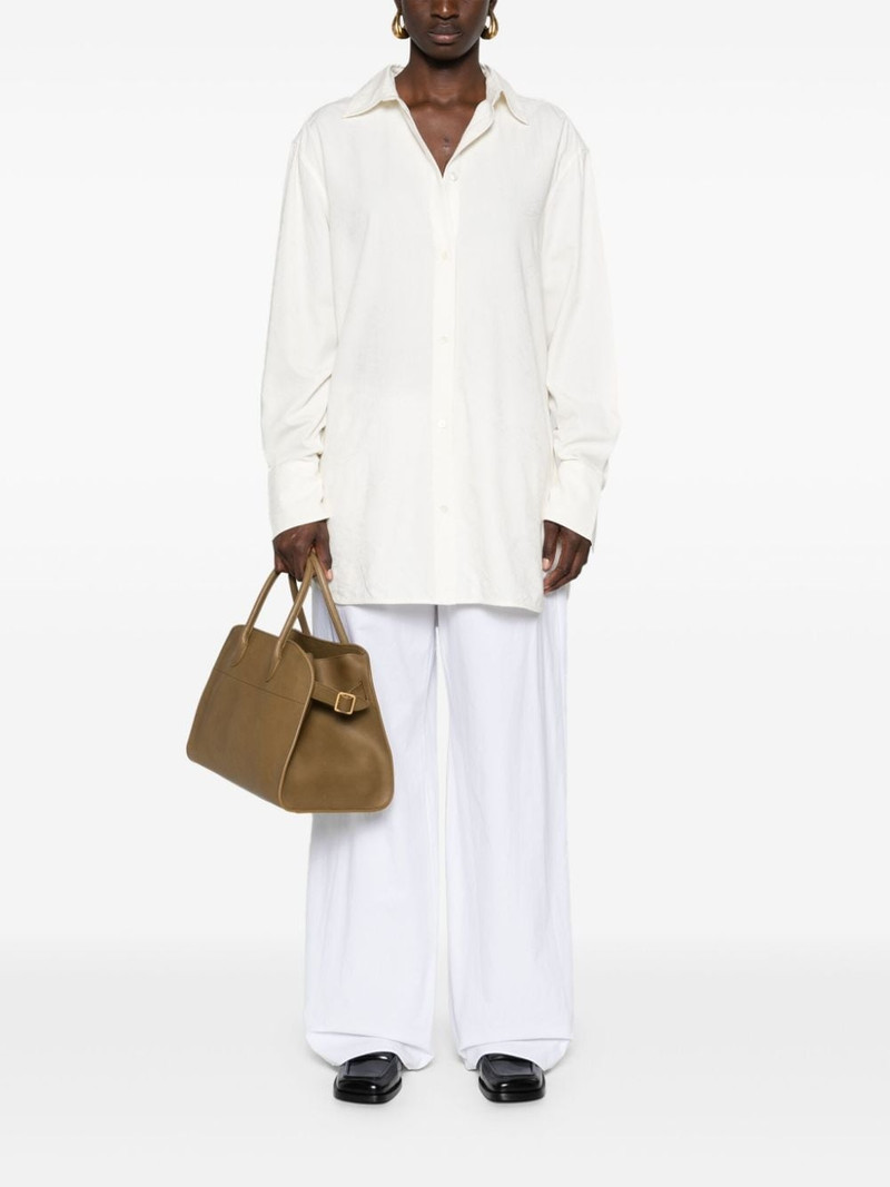 TOTEME floral-jacquard cotton shirt outlook