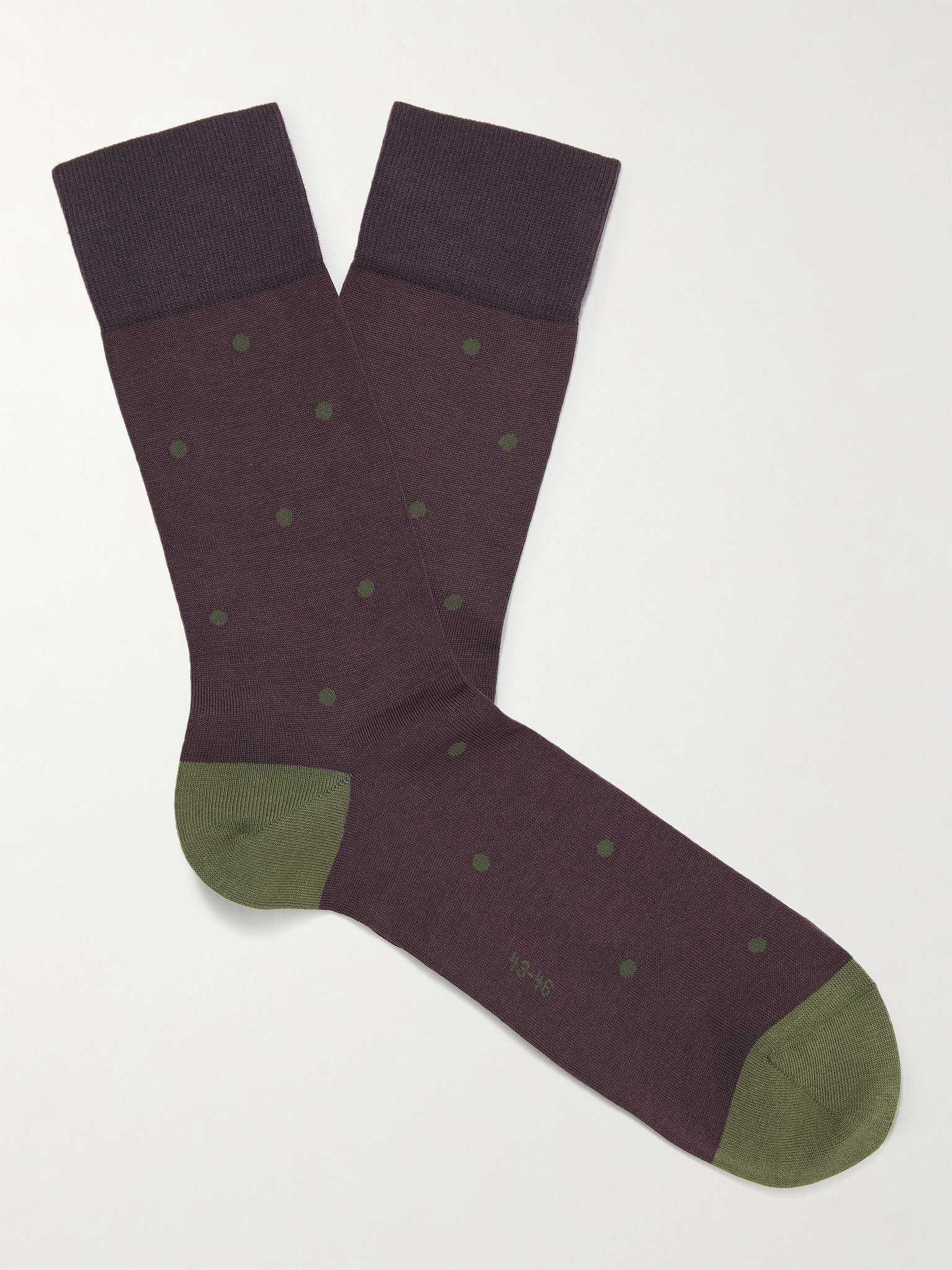 Polka-Dot Fil d'Ecosse Cotton-Blend Socks - 1