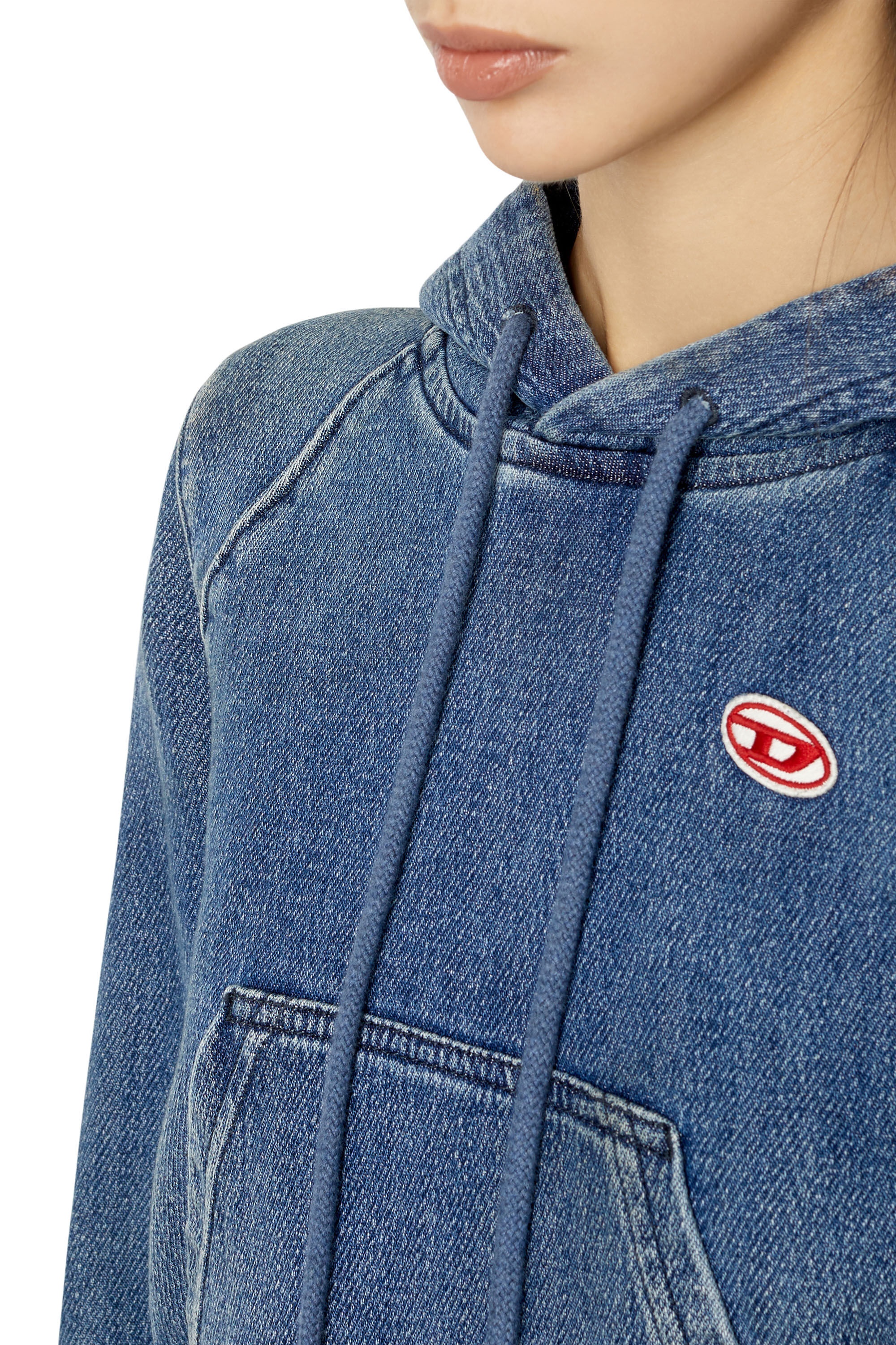 D-ANGY TRACK DENIM HOODIE - 5