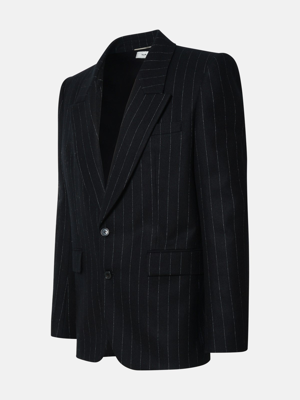 BLACK WOOL BLAZER - 2