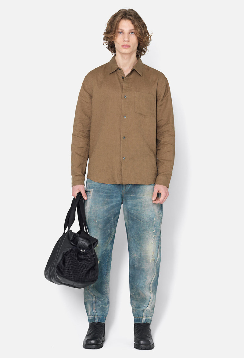 John Elliott LINEN CLOAK BUTTON UP outlook