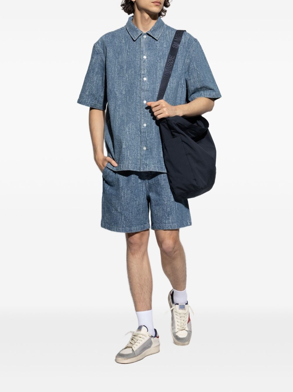 washed denim shirt - 2