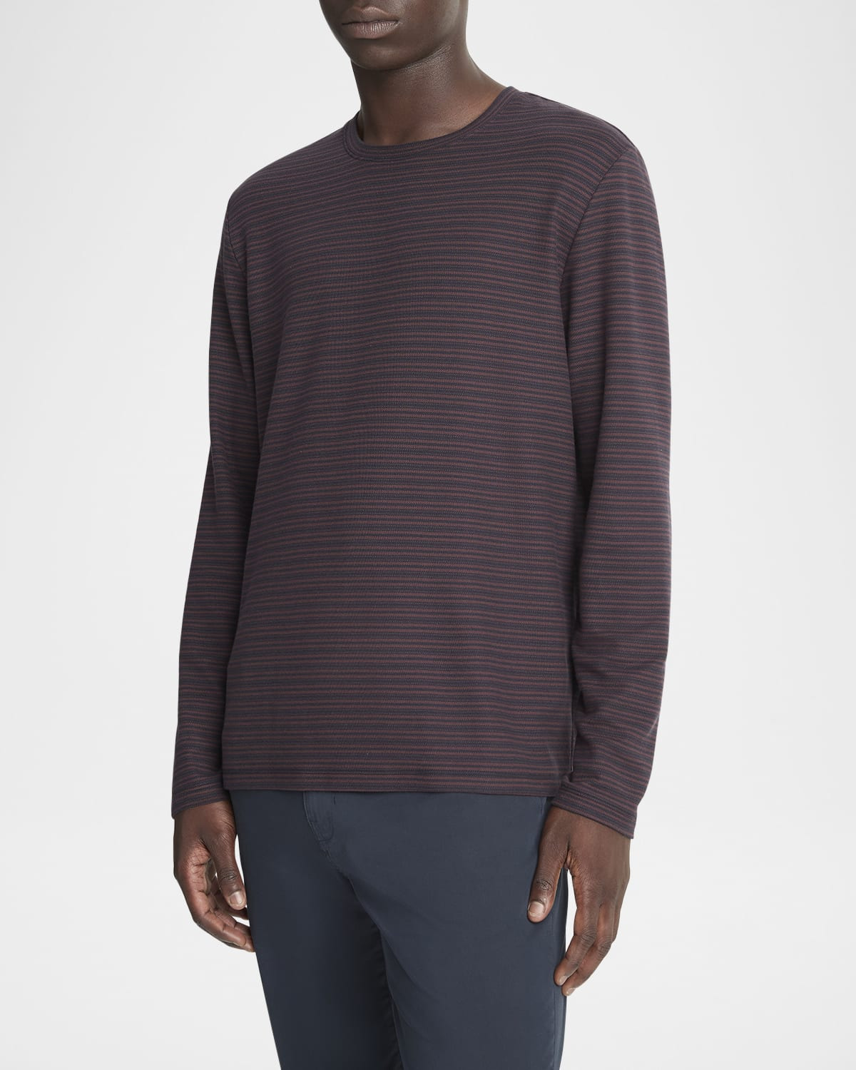Men's Stripe Pima Long-Sleeve Tee - 4