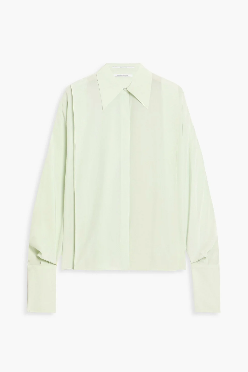 Pleated silk crepe de chine shirt - 1