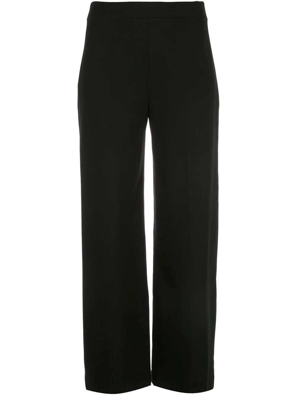 pull-on cropped straight trousers - 1