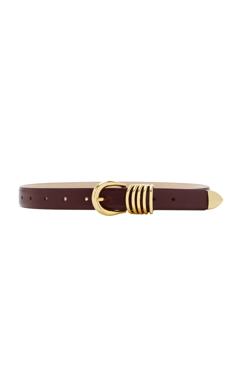 Exclusive Hollyhock Leather Belt burgundy 1